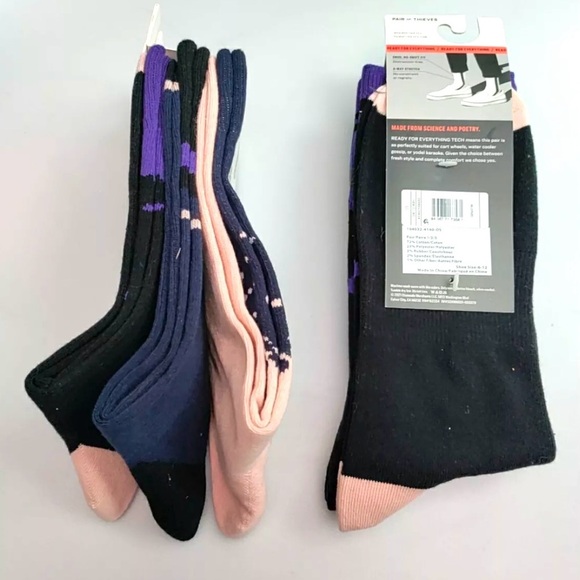 Thieves Men's Crew Socks 2 x 3pk 6-12 4 Way Stretch No Shift Fit 6 Pair, NEW - Picture 9 of 9